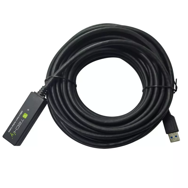 Techly ICUR30100G Kabel USB USB 3.2 Gen 1 (3.1 Gen 1) 10 m USB A Czarny