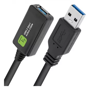 Techly ICUR3050G Kabel USB USB 3.2 Gen 1 (3.1 Gen 1) 5 m USB A Czarny