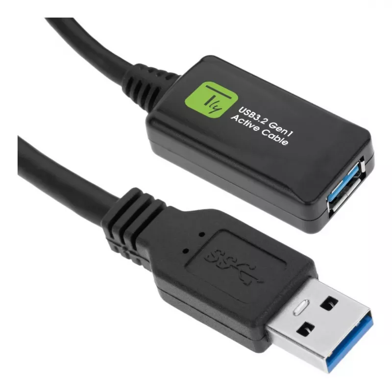 Techly ICUR3050G Kabel USB USB 3.2 Gen 1 (3.1 Gen 1) 5 m USB A Czarny