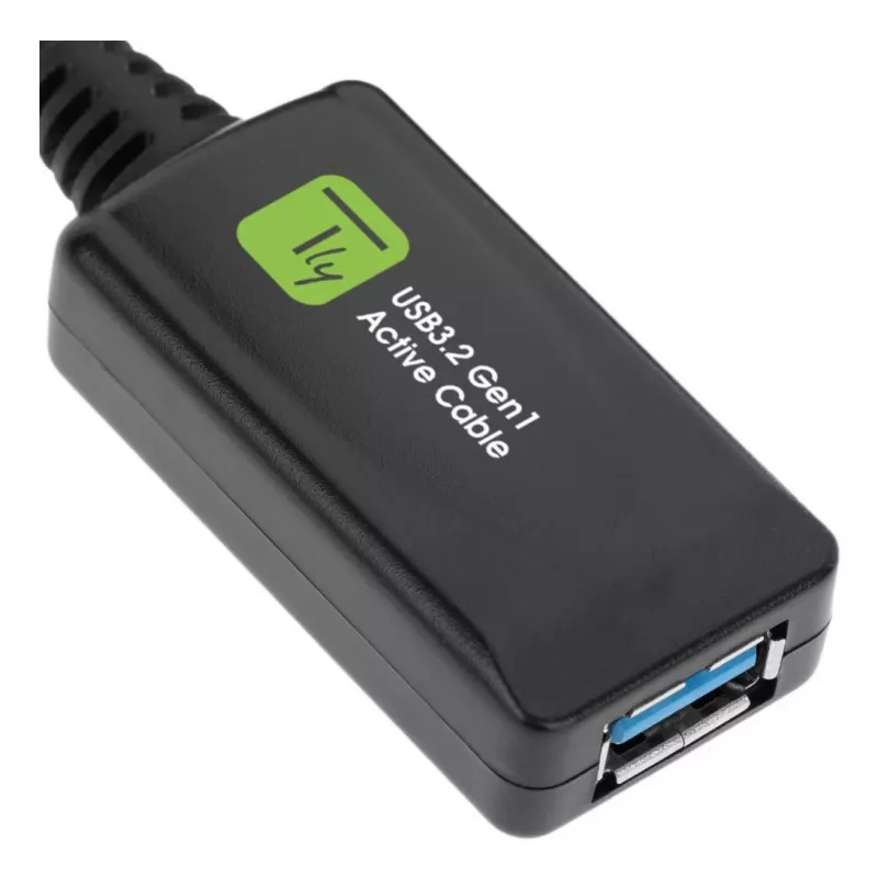 Techly ICUR3050G Kabel USB USB 3.2 Gen 1 (3.1 Gen 1) 5 m USB A Czarny