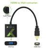 Techly Kabel konwerter adapter HDMI na VGA z audio IDATA HDMI-VGA2A