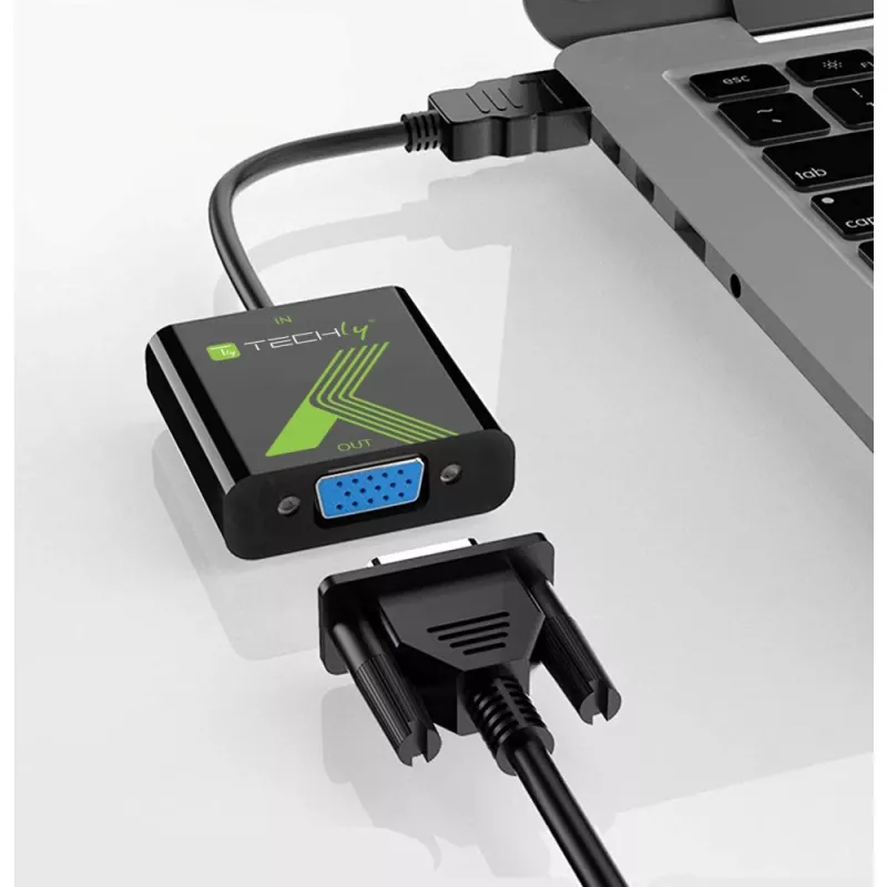 Techly Kabel konwerter adapter HDMI na VGA z audio IDATA HDMI-VGA2A