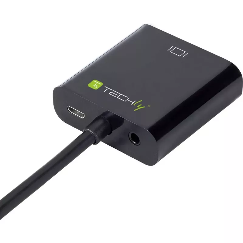 Techly Kabel Adapter Konwerter HDMI na VGA z Micro USB i Audio IDATA HDMI-VGA2AU