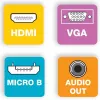 Techly Kabel Adapter Konwerter HDMI na VGA z Micro USB i Audio IDATA HDMI-VGA2AU
