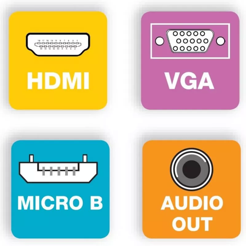 Techly Kabel Adapter Konwerter HDMI na VGA z Micro USB i Audio IDATA HDMI-VGA2AU