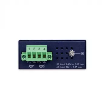 Niezarządzalny przełącznik Gigabit Ethernet PLANET IGS-510TF — 4 x 10/100/1000 Mbps, 10 Gbit/s przełączanie, 9–48 V DC, montaż na ścianie