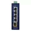 Niezarządzalny przełącznik Gigabit Ethernet PLANET IGS-510TF — 4 x 10/100/1000 Mbps, 10 Gbit/s przełączanie, 9–48 V DC, montaż na ścianie