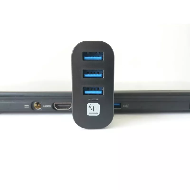 Techly IUSB3-HUB3-ROTB koncentrator interfejsu USB 3.2 Gen 1 (3.1 Gen 1) Type-A 5000 Mbit/s Czarny