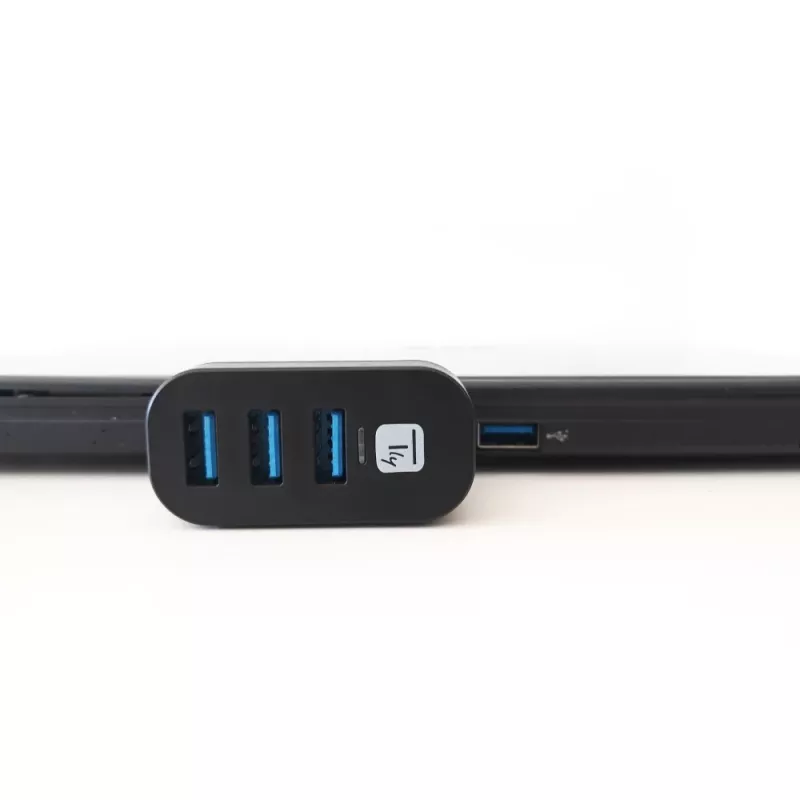 Techly IUSB3-HUB3-ROTB koncentrator interfejsu USB 3.2 Gen 1 (3.1 Gen 1) Type-A 5000 Mbit/s Czarny