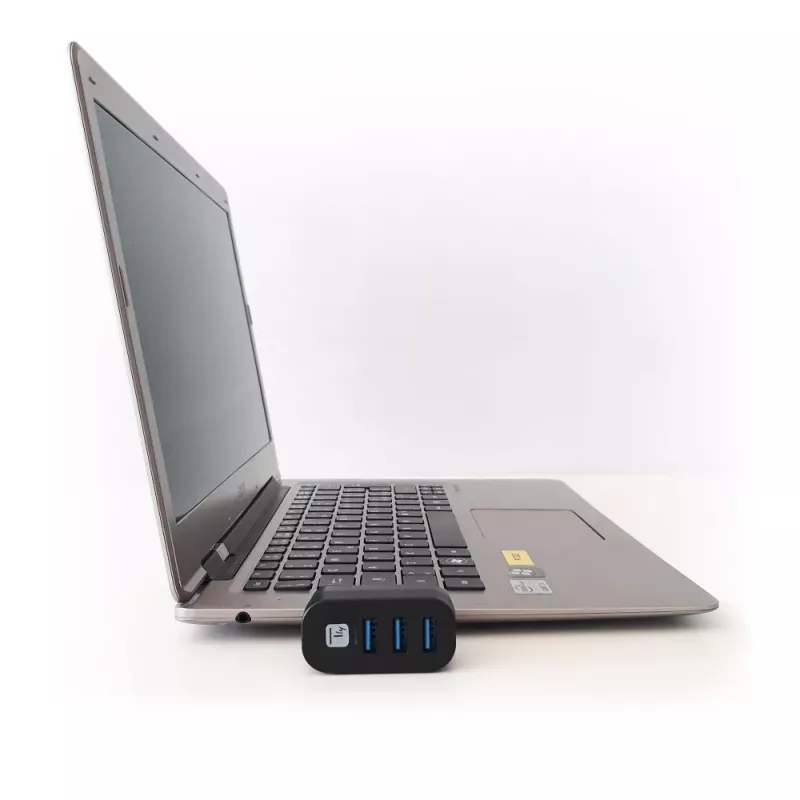 Techly IUSB3-HUB3-ROTB koncentrator interfejsu USB 3.2 Gen 1 (3.1 Gen 1) Type-A 5000 Mbit/s Czarny