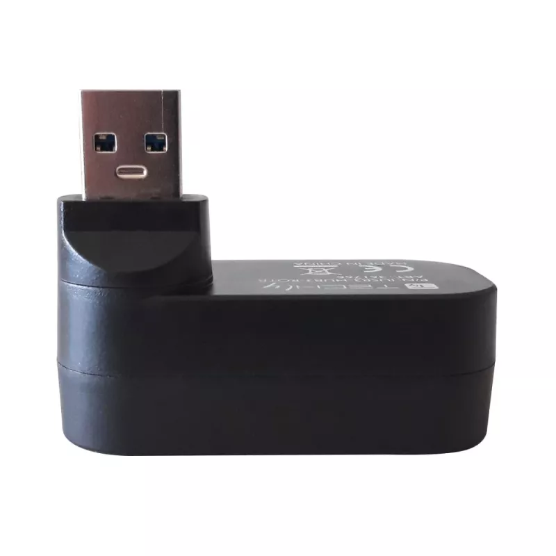 Techly IUSB3-HUB3-ROTB koncentrator interfejsu USB 3.2 Gen 1 (3.1 Gen 1) Type-A 5000 Mbit/s Czarny