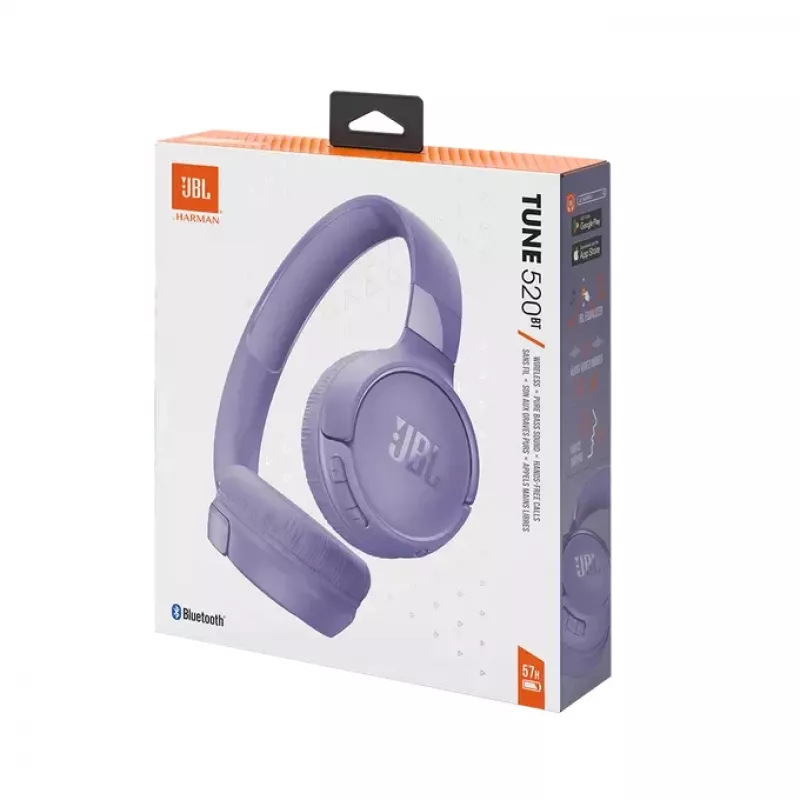 Słuchawki JBL Tune 520BT Bezprzewodowe Nauszne Rozmowy/Muzyka USB Typu-C Bluetooth Fioletowe