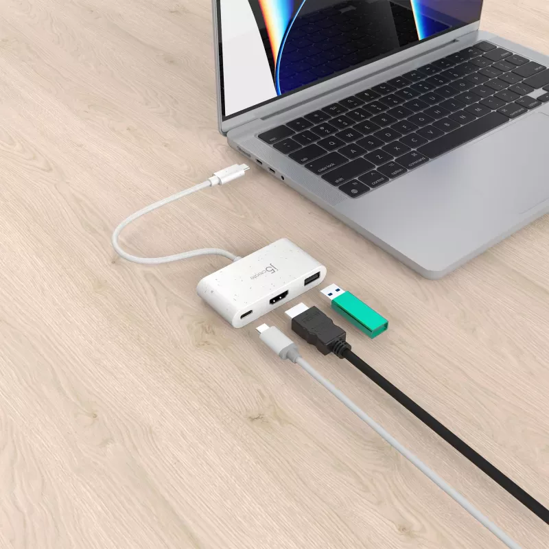j5create JCA379EW - USB-C® na HDMI™ i USB™ Type-A z Power Delivery
