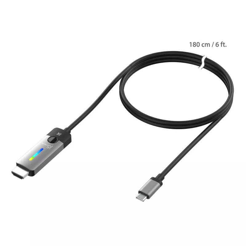j5create JCC157-N Kabel USB-C do HDMI 2.1 8K 1,79 m