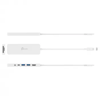 Multiadapter USB-C j5create JCD373-N 60W Power Delivery 4K