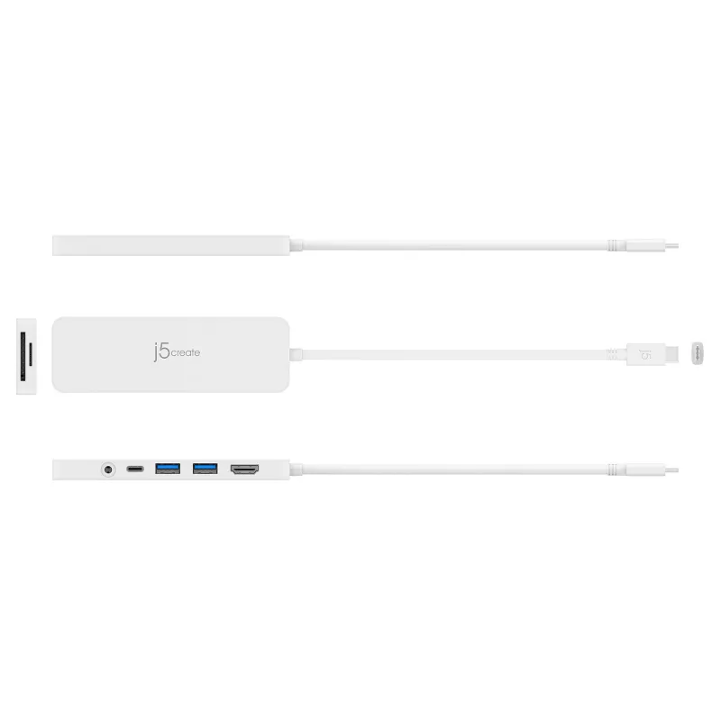 Multiadapter USB-C j5create JCD373-N 60W Power Delivery 4K