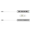 j5create JCD383 USB-C™ 9-w-1 Adapter Multifunkcyjny, Srebrny i Biały