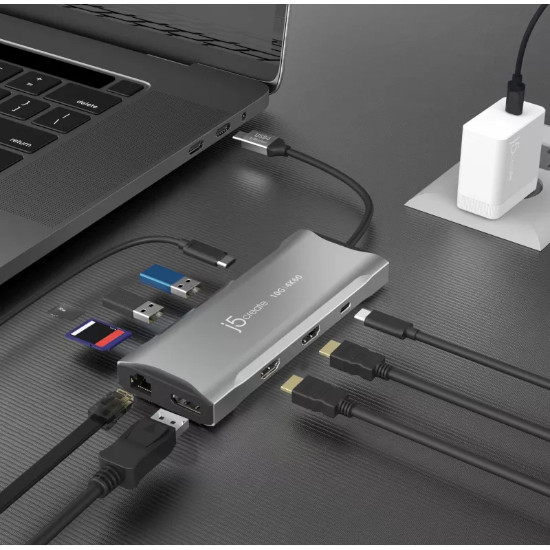 j5create JCD397-N 4K60 Elite USB-C Multi-Monitor Mini Dock przewodowy USB 3.2 Gen 1