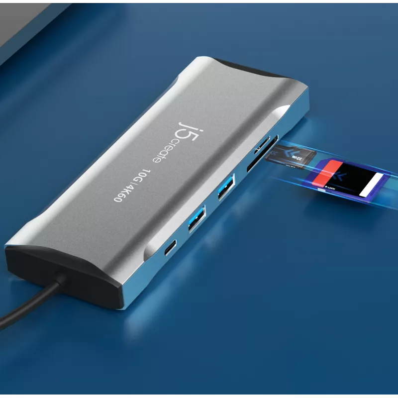 j5create JCD397-N 4K60 Elite USB-C Multi-Monitor Mini Dock przewodowy USB 3.2 Gen 1