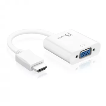 j5create JDA213 Przejściówka HDMI na VGA Biały 0,1 m 1920x1080P