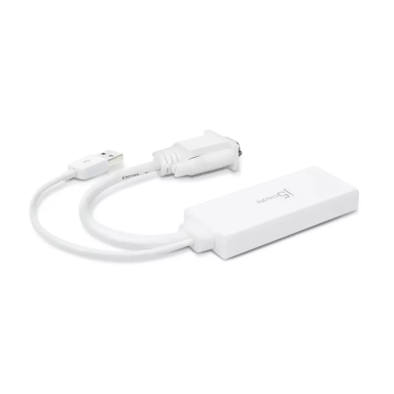 j5create JDA214 Adapter wideo i audio VGA na HDMI biały 0,176 m