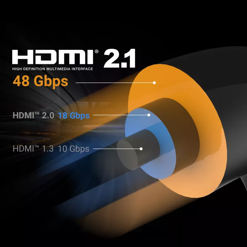 j5create JDC53 Ultra High Speed 8K UHD HDMI™ kabel, Czarny and szary, 2 m