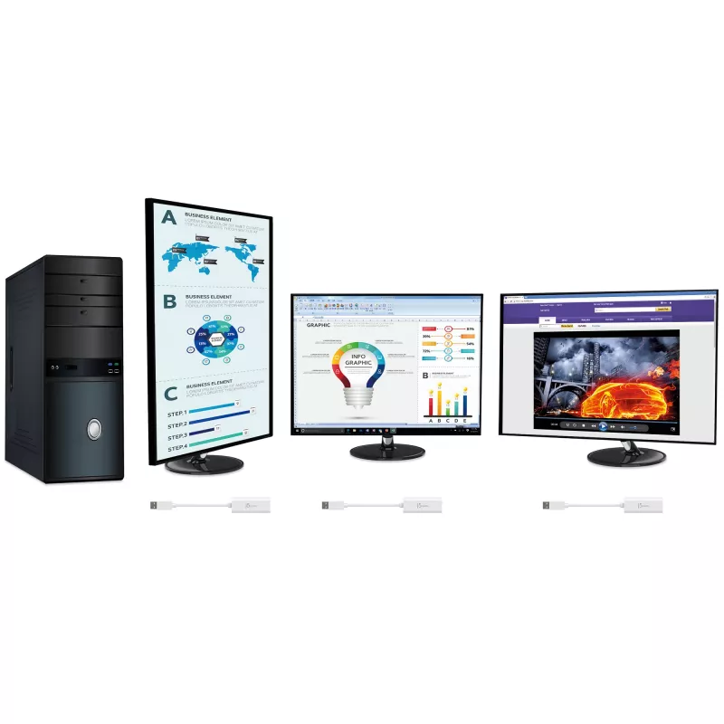 Adapter wielomonitorowy j5create JUA254 USB 3.0 HDMI, 3.2 Gen 1 (3.1 Gen 1), USB Typu-A, wyjście HDMI, 2048 x 1152 pikseli