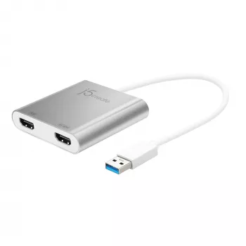 j5create JUA365 USB™ 3.0 na Dual HDMI adapter do wielu monitorów, srebrny