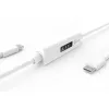 Kabel j5create JUCP14 USB-C™ 2.0 na USB-C™ z dynamicznym miernikiem mocy OLED, biały, 1,2 m