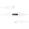 Kabel j5create JUCP14 USB-C™ 2.0 na USB-C™ z dynamicznym miernikiem mocy OLED, biały, 1,2 m
