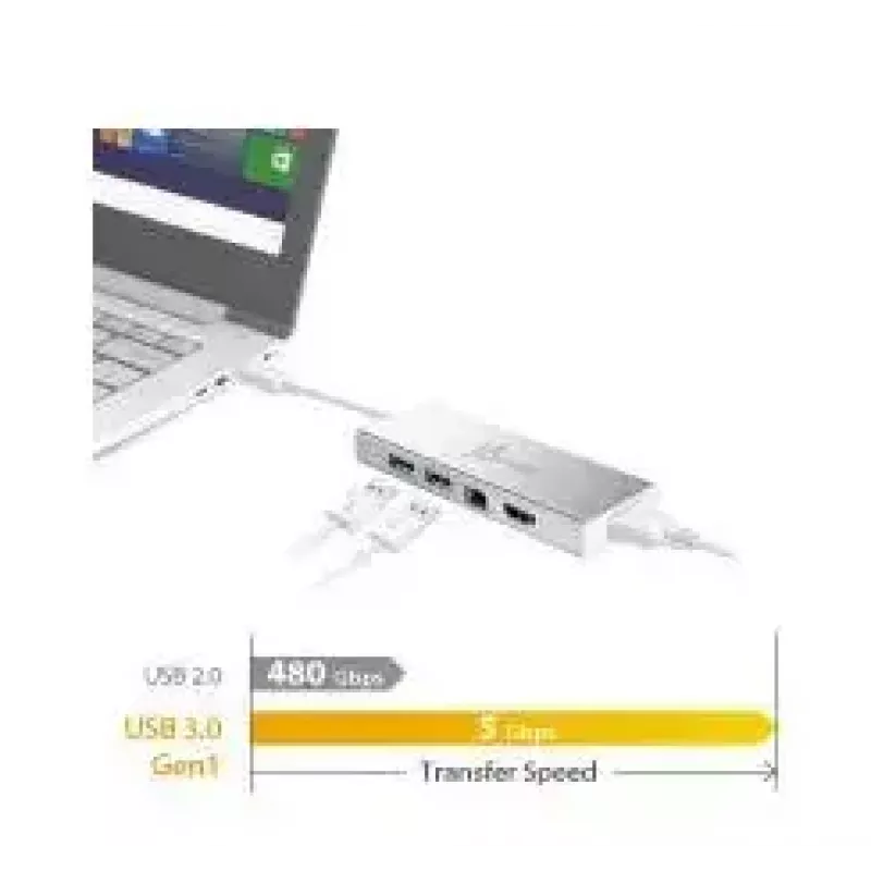 j5create JUD380 USB™ 3.0 Mini Dock, zawiera 1 port HDMI i 3 porty USB, srebrny