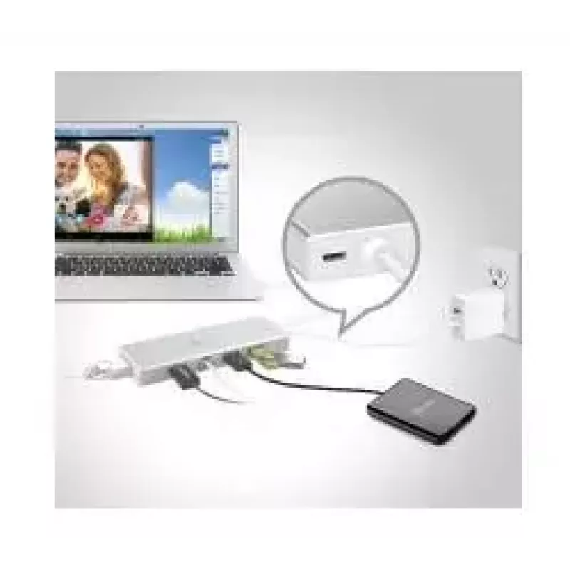 j5create JUD380 USB™ 3.0 Mini Dock, zawiera 1 port HDMI i 3 porty USB, srebrny