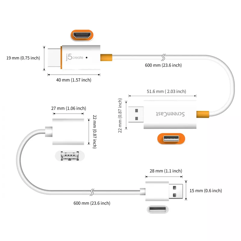Odbiornik AV j5create JVAW56 Bezprzewodowy adapter wyświetlacza 1080p