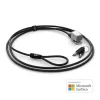Kensington Keyed Cable Lock do Surface Pro i Surface Go, 1,8 m, Kensington, Klucz, Stal węglowa, Czarny, Srebrny