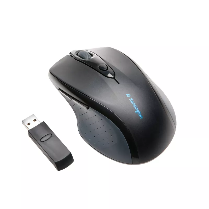 Kensington Pro Fit Bezprzewodowa mysz pełnowymiarowa, symetryczna, optyczna, RF Wireless, 1600 DPI, czarna