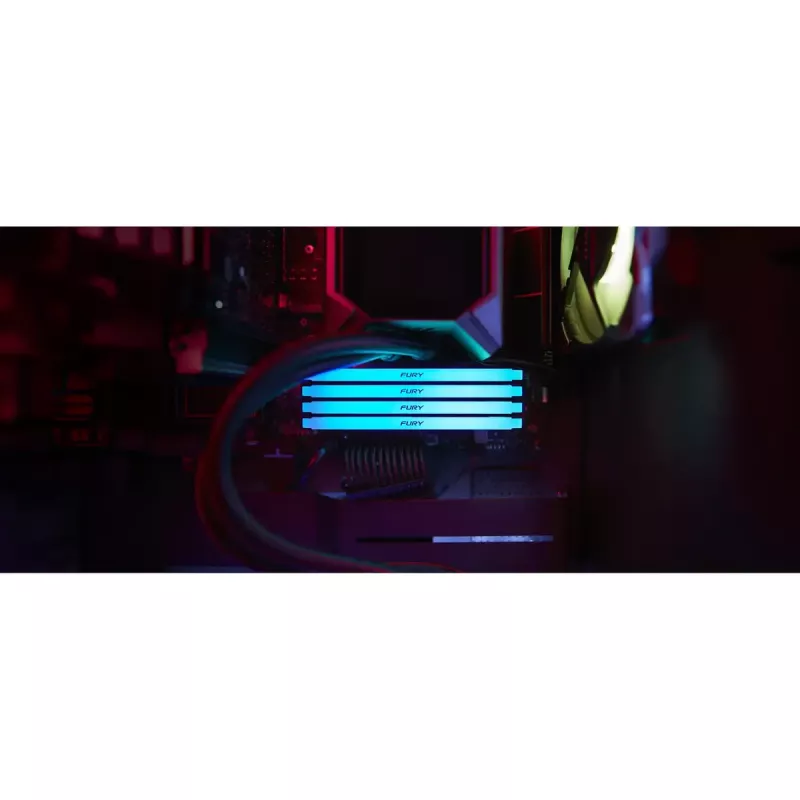 Kingston Technology FURY Beast 128GB 3600MT/s DDR4 CL18 DIMM (zestaw 4 szt.) RGB