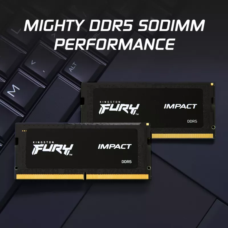 Kingston Technology FURY 16GB 4800MT/s DDR5 CL38 SODIMM (Kit of 2) Impact