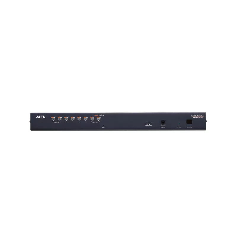 ATEN 8-portowy przełącznik KVM Cat 5e/6, 1920 x 1200 pikseli, Ethernet LAN, WUXGA, 5,1 W, czarny