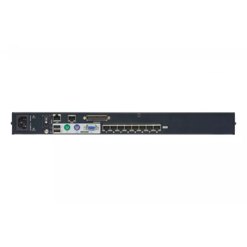 Przełącznik KVM over IP ATEN 8-portowy CAT5e/6, 1920 x 1200 pikseli, Ethernet LAN, WUXGA, 8,7 W, Czarny