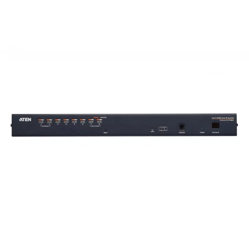 Przełącznik KVM over IP ATEN 8-portowy CAT5e/6, 1920 x 1200 pikseli, Ethernet LAN, WUXGA, 8,7 W, Czarny