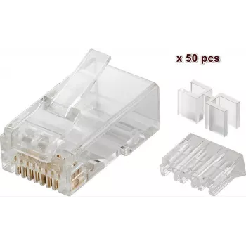 Microconnect KON503-50 złącze przewodowe RJ45 Przezroczysty