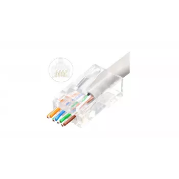 Microconnect KON505-50EZ złącze przewodowe RJ-45 przezroczyste