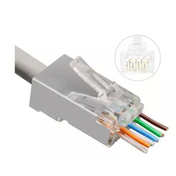 Microconnect KON512-50EZ złącze przewodowe RJ45 Srebrny