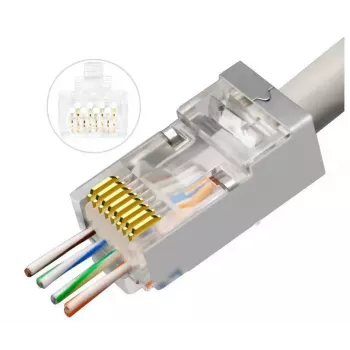 Microconnect KON512-50EZ złącze przewodowe RJ45 Srebrny