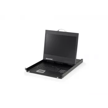 LevelOne 19-calowa panoramiczna konsola rack LCD KVM, klawiatura US
