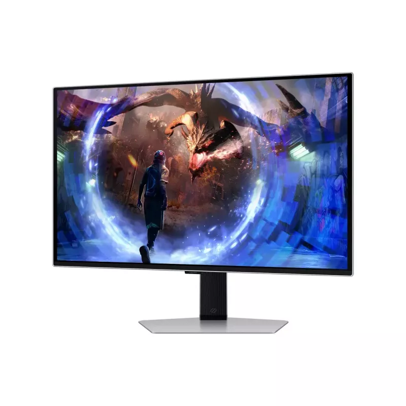 Monitor OLED Samsung G60SD 27 cali LS27DG602SUXEN — 2560x1440 QHD, 0,03 ms, kąt widzenia 178°, hub USB 3.2, VESA, srebrny