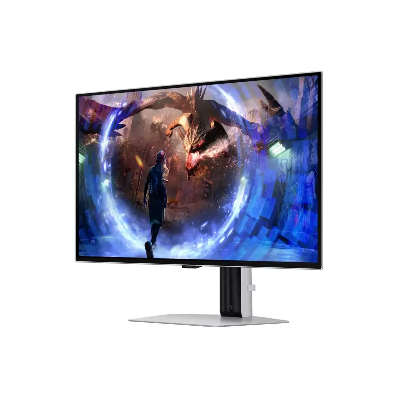 Monitor OLED Samsung G60SD 27 cali LS27DG602SUXEN — 2560x1440 QHD, 0,03 ms, kąt widzenia 178°, hub USB 3.2, VESA, srebrny