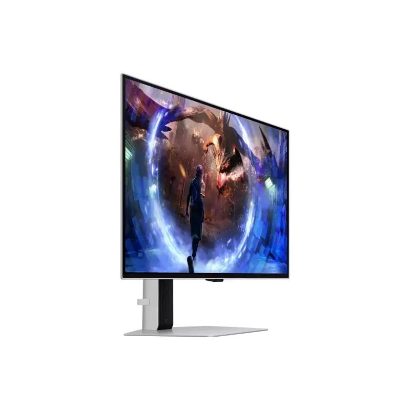 Monitor OLED Samsung G60SD 27 cali LS27DG602SUXEN — 2560x1440 QHD, 0,03 ms, kąt widzenia 178°, hub USB 3.2, VESA, srebrny