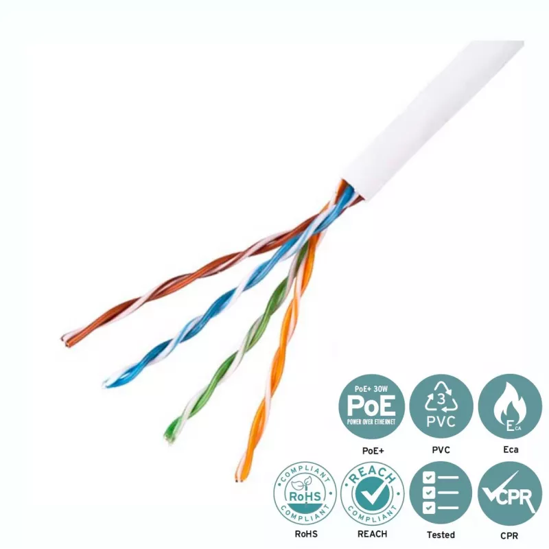 Kabel sieciowy Lanview LVN122004 biały 305 m Cat5e U/UTP (UTP)