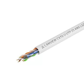 Kabel sieciowy Lanview LVN122114 305m Cat6 U/UTP 10000 Mbit/s biały